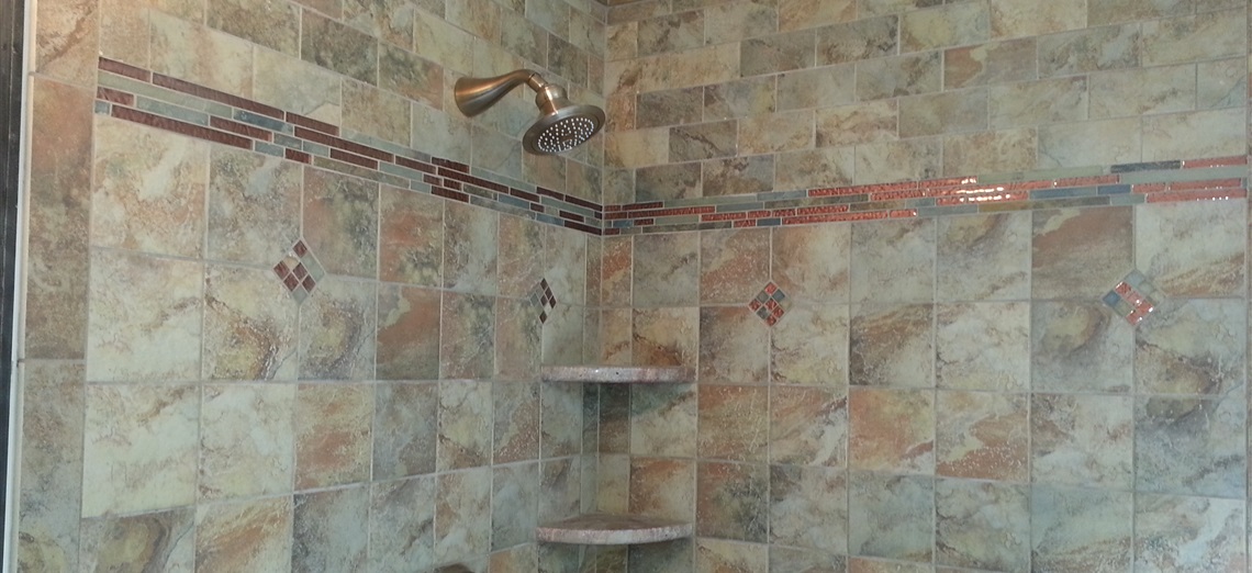new shower tiling