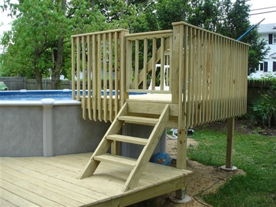 new deck for above-ground pool