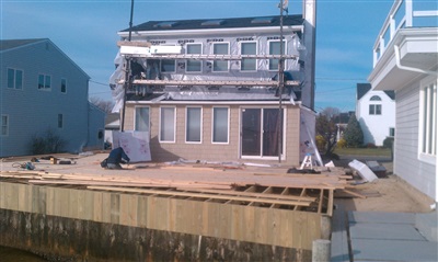 new siding on the back of home