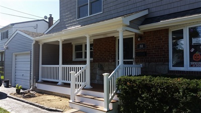 home with new front deck and steps