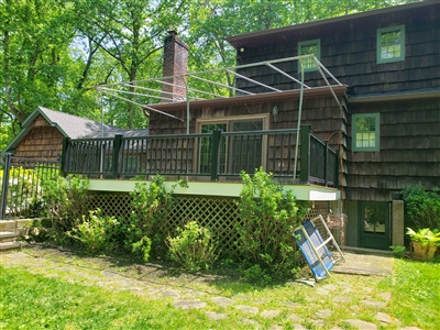 new backyard deck built