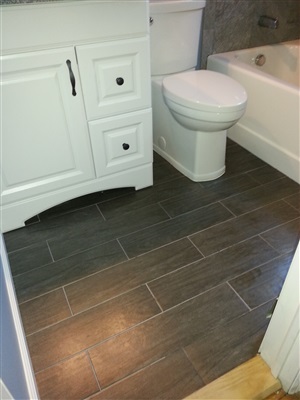 bathroom flooring installation