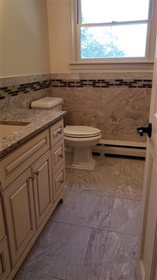 newly tiled bathroom