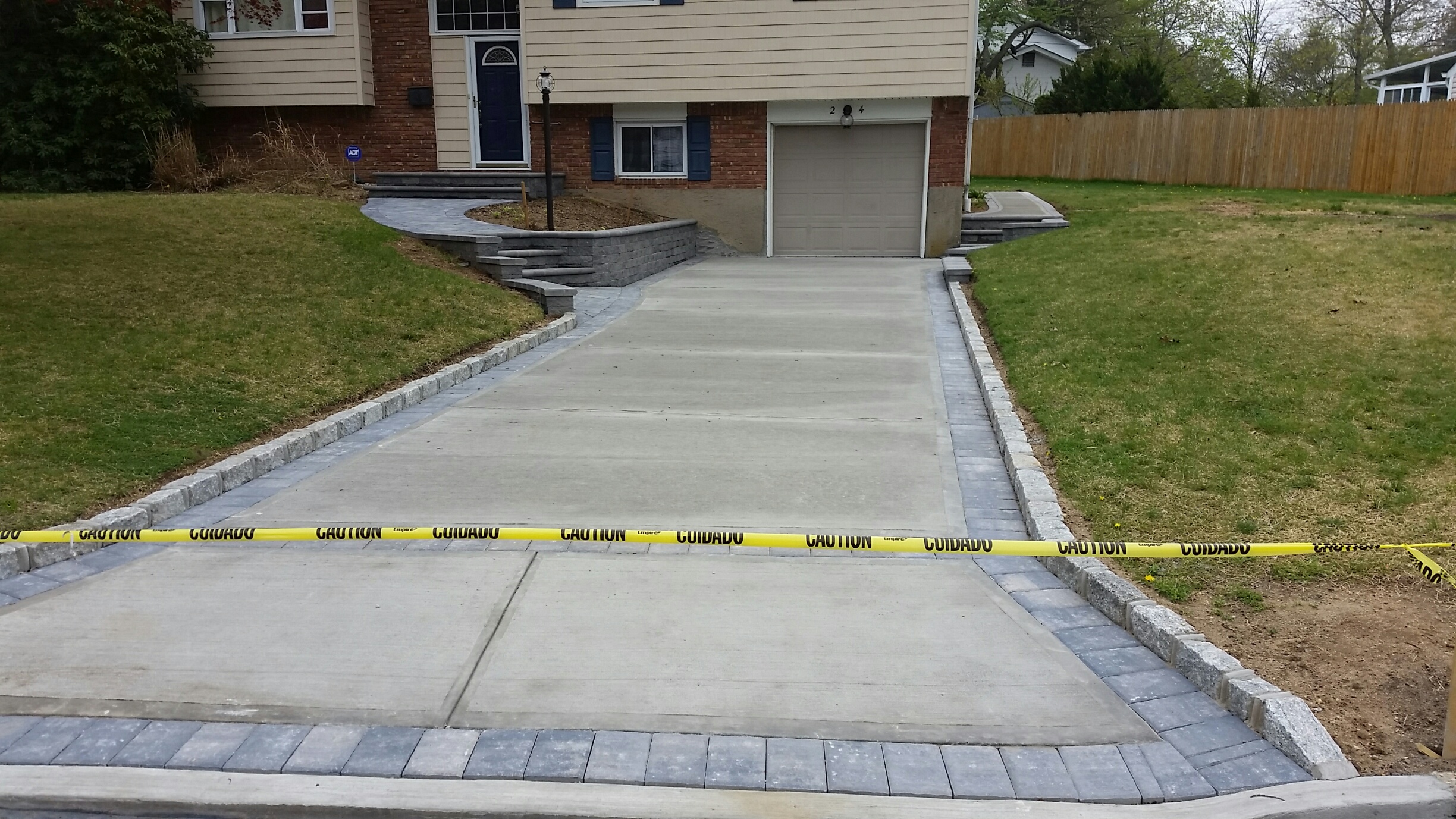 Masonry project for home driveway