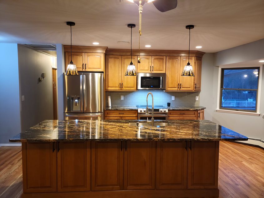 kitchen renovation and island installation