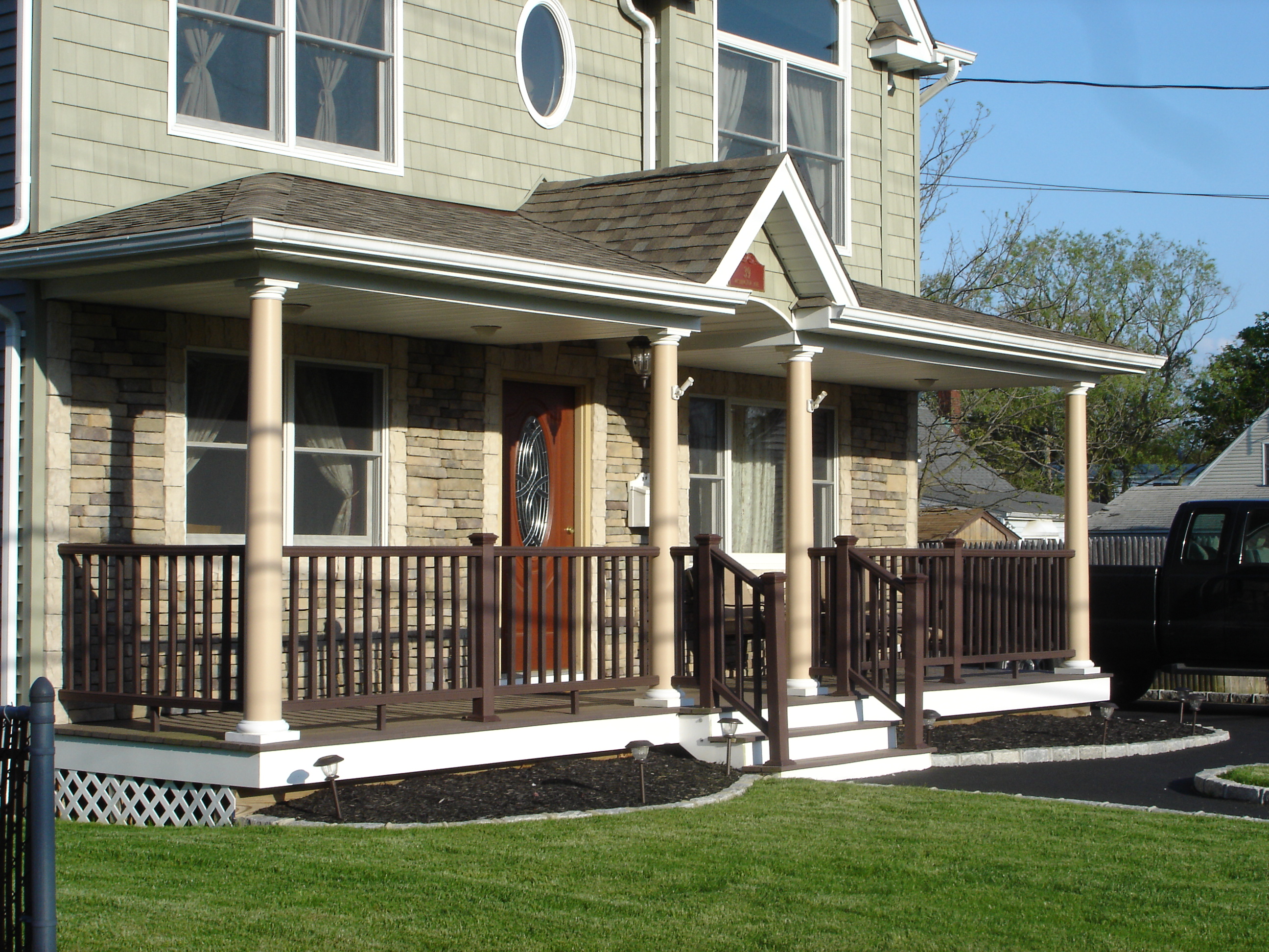 New front deck on Long Island home